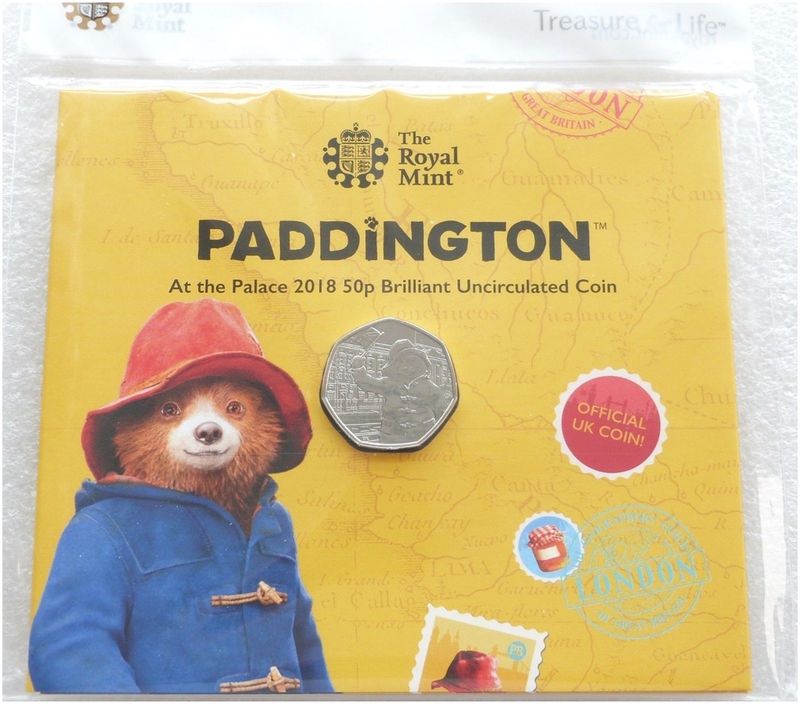 2018 Paddington at Buckingham Palace 50p Brilliant Uncirculated Coin Pack Sealed