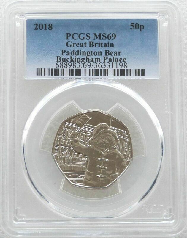 2018 Paddington at Buckingham Palace 50p Brilliant Uncirculated Coin PCGS MS69 2018 Paddington at Buckingham Palace 50p Brilliant Uncirculated Coin PCGS MS69