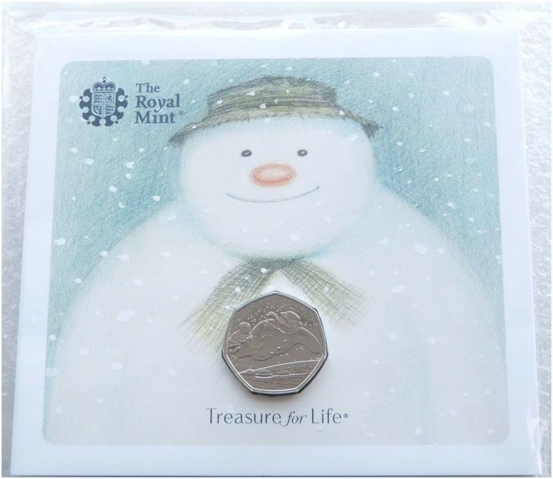 2018 The Snowman 40th Anniversary 50p Brilliant Uncirculated Coin Pack Sealed