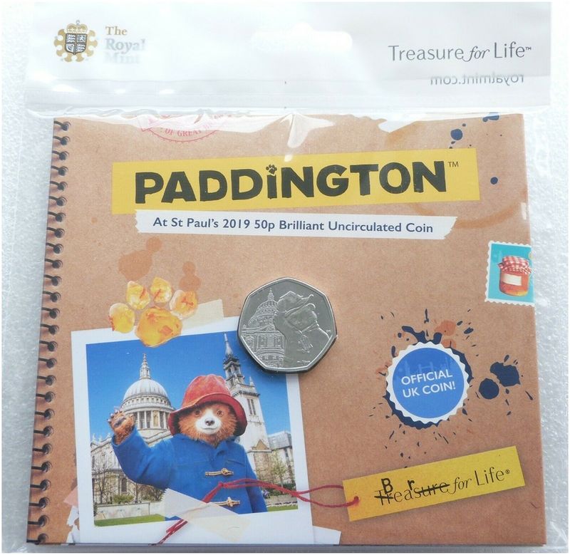 2019 Paddington at St Pauls Cathedral 50p Brilliant Uncirculated Coin Pack Sealed