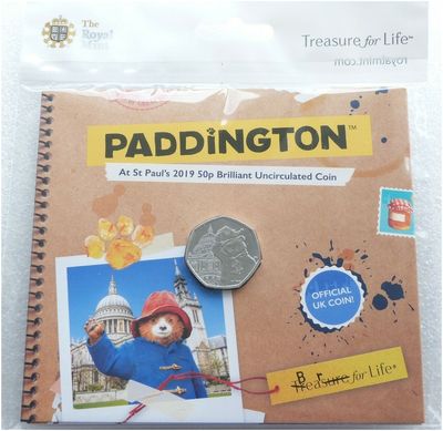 2019 Paddington at St Pauls Cathedral 50p Brilliant Uncirculated Coin Pack Sealed