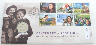 2007 Scout Movement Centenary 50p Brilliant Uncirculated Coin First Day Cover 2007 Scout Movement Centenary 50p Brilliant Uncirculated Coin First Day Cover