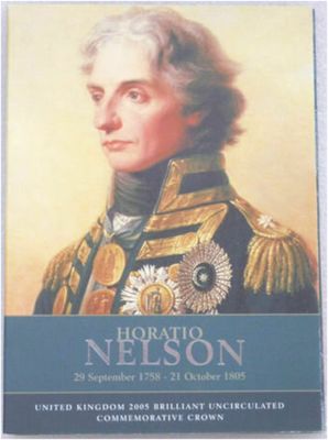 2005 Horatio Nelson £5 Brilliant Uncirculated Coin Pack 2005 Horatio Nelson £5 Brilliant Uncirculated Coin Pack