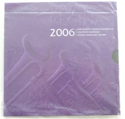 2006 Queen's 80th Birthday £5 Brilliant Uncirculated Coin Pack Sealed
