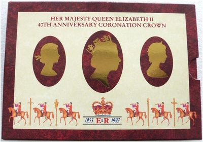 1993 Queen's Coronation £5 Brilliant Uncirculated Coin Pack 1993 Queen's Coronation £5 Brilliant Uncirculated Coin Pack