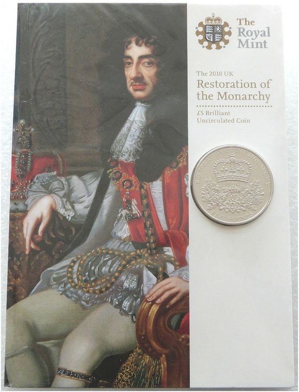 2010 Restoration of the Monarchy £5 Brilliant Uncirculated Coin Pack Sealed