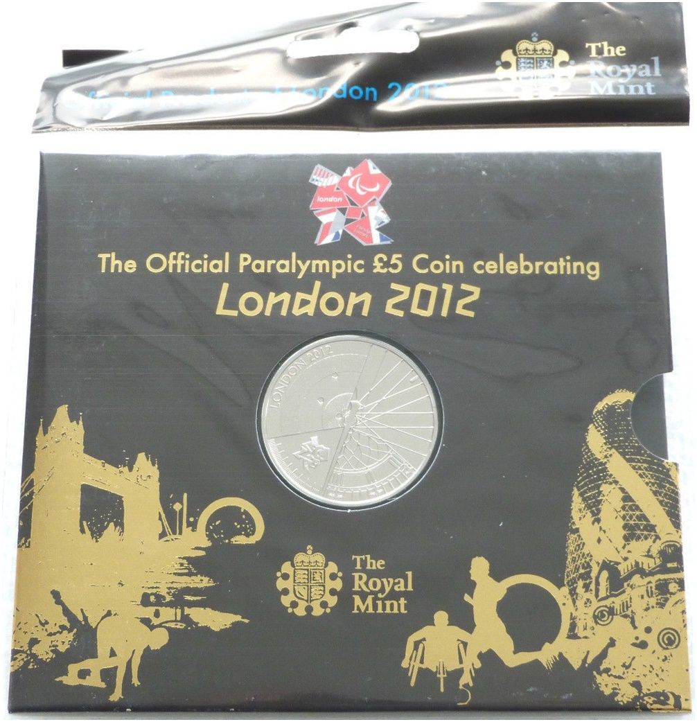 2012 London Paralympic Games £5 Brilliant Uncirculated Coin Large Pack Sealed
