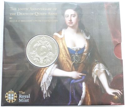 2014 Queen Anne £5 Brilliant Uncirculated Coin Pack Sealed - Mintage 12,181