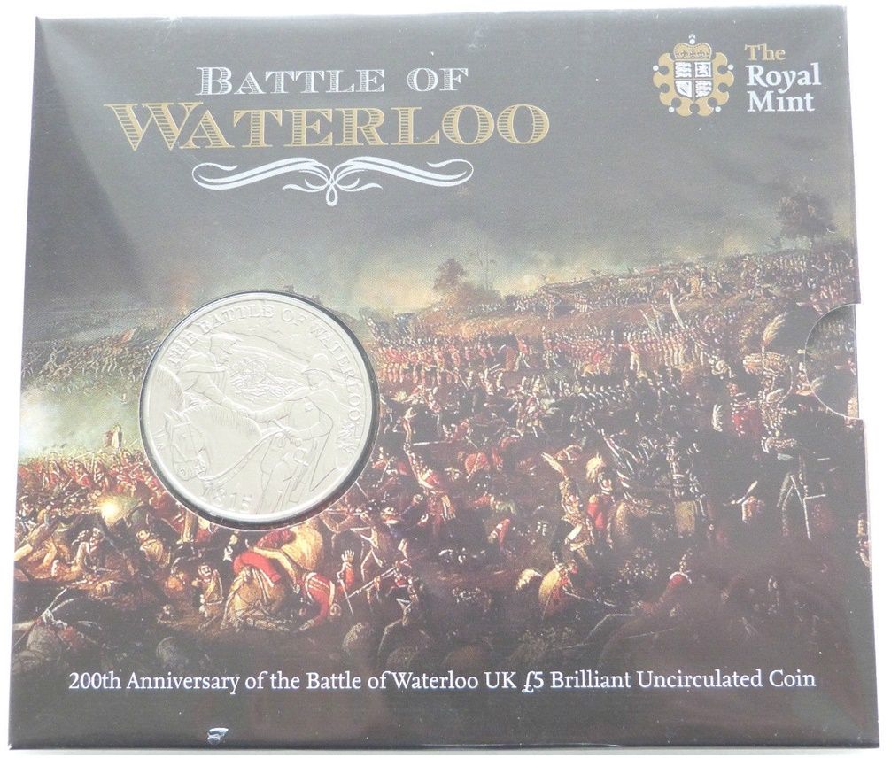 2015 Battle of Waterloo £5 Brilliant Uncirculated Coin Pack Sealed