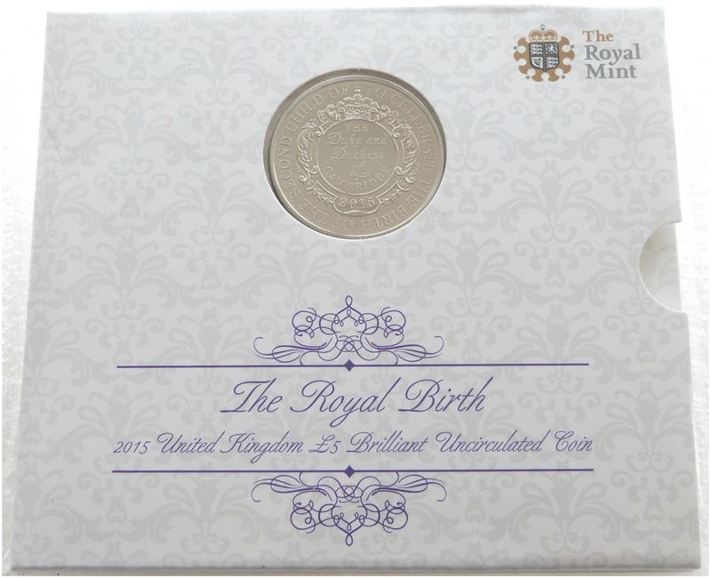 2015 Princess Charlotte Royal Birth £5 Brilliant Uncirculated Coin Pack Sealed