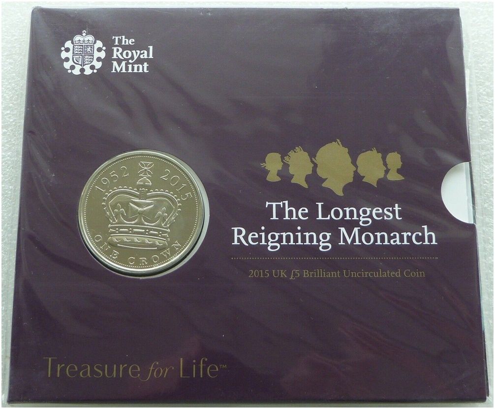 2015 Longest Reigning Monarch £5 Brilliant Uncirculated Coin Pack Sealed