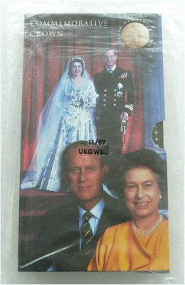 1997 Golden Wedding £5 Brilliant Uncirculated Coin Pack Sealed