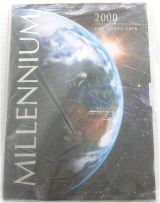 1999 - 2000 Millennium Anno Domini £5 Brilliant Uncirculated Coin Pack Sealed