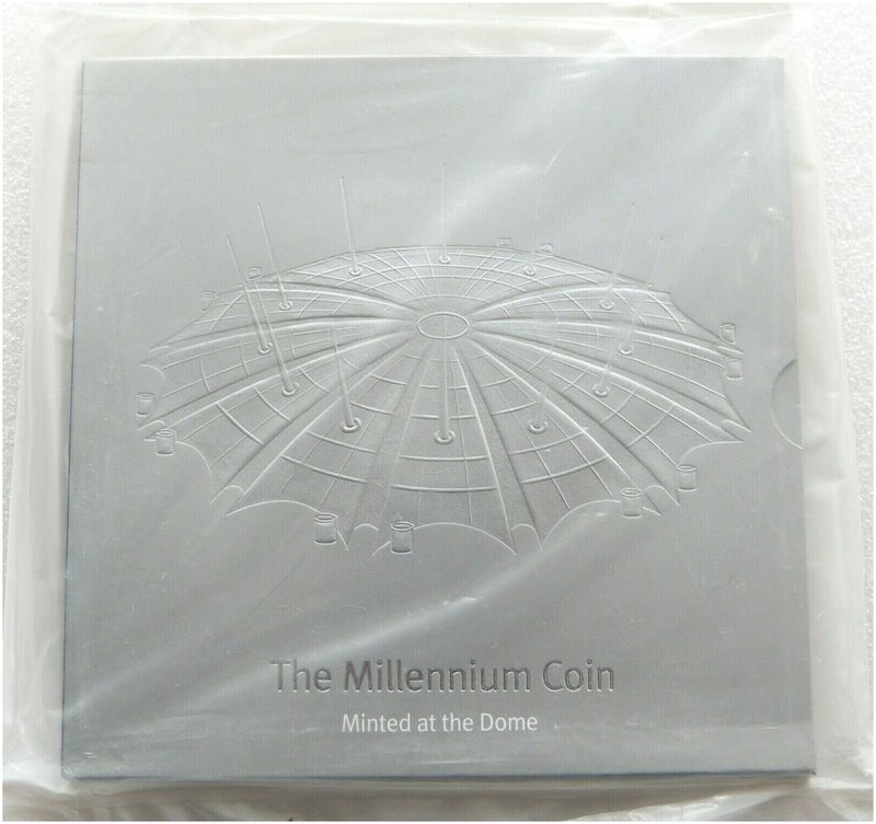 2000 Millennium Dome Mint Mark Anno Domini £5 Brilliant Uncirculated Coin Pack Sealed