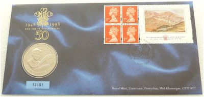 1998 Prince Charles of Wales £5 Brilliant Uncirculated Coin First Day Cover