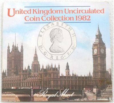 1982 Royal Mint Annual Brilliant Uncirculated 7 Coin Set