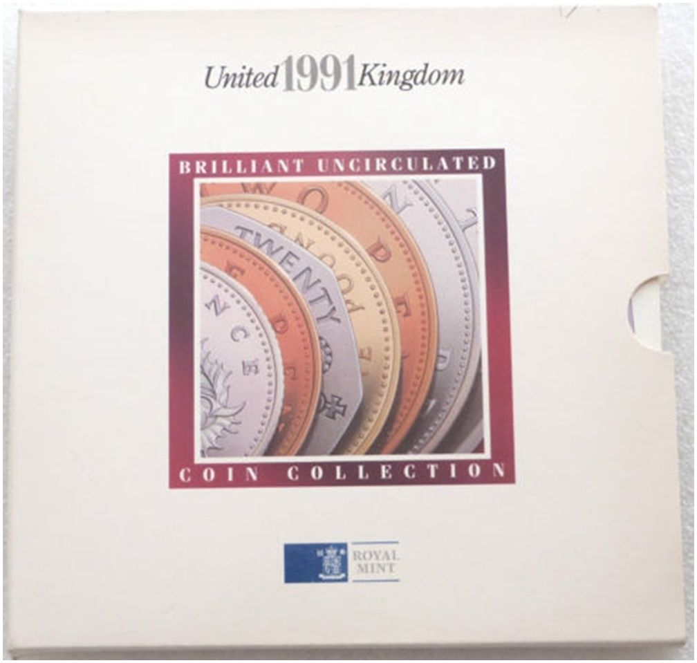 1991 Royal Mint Annual Brilliant Uncirculated 7 Coin Set