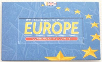 1998 EEC Membership Britannia 50p Brilliant Uncirculated 2 Coin Set