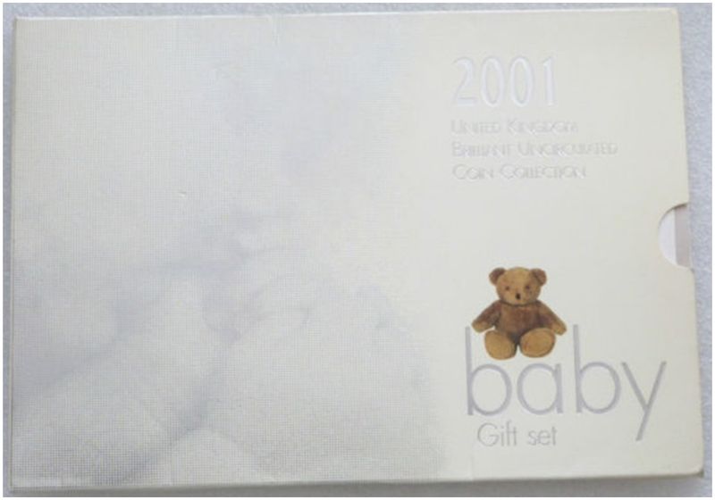 2001 Royal Mint Baby Gift Annual Brilliant Uncirculated 9 Coin Set