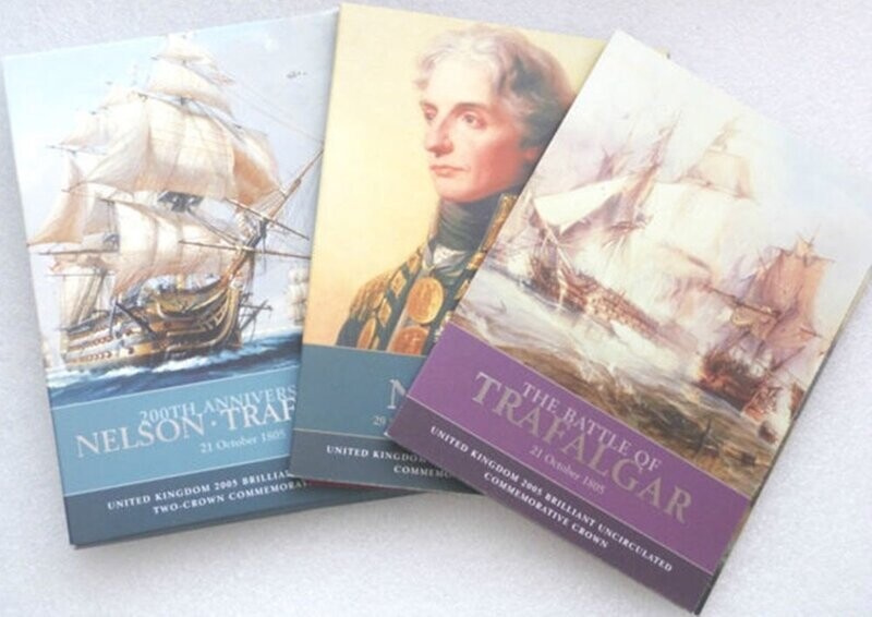 2005 Horatio Nelson Battle of Trafalgar £5 Brilliant Uncirculated Coin Set