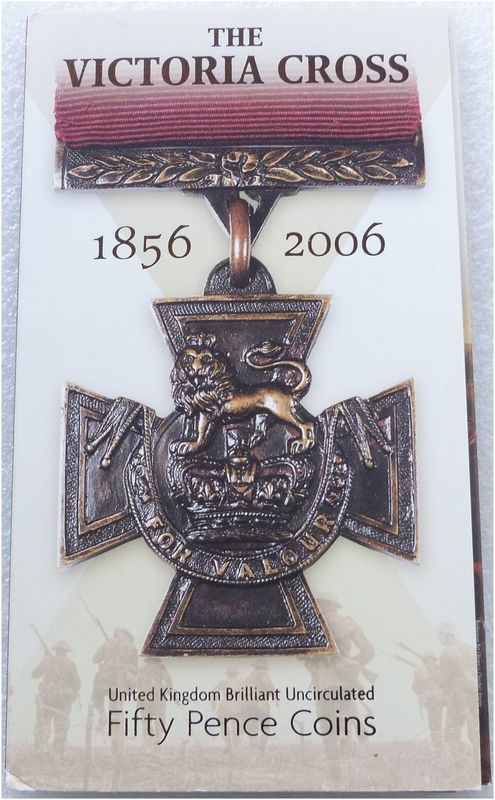 2006 Victoria Cross 50p Brilliant Uncirculated 2 Coin Set