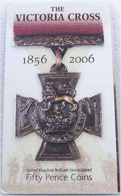 2006 Victoria Cross 50p Brilliant Uncirculated 2 Coin Set