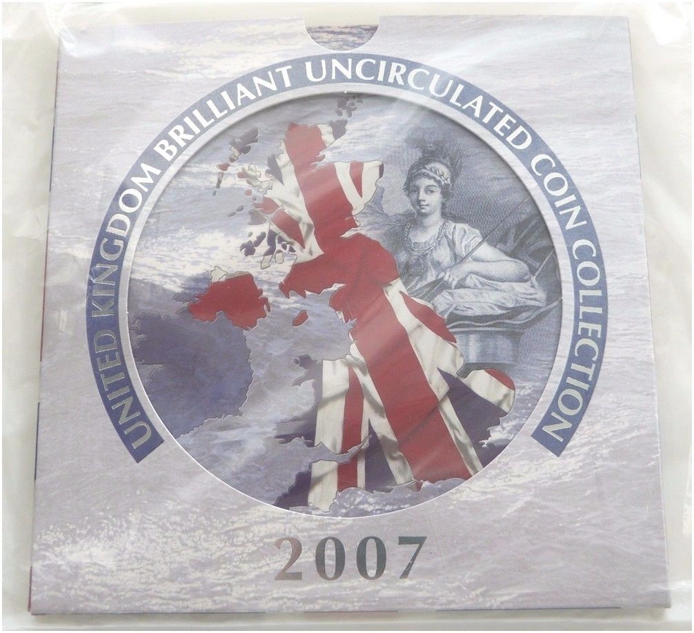 2007 Royal Mint Annual Brilliant Uncirculated 9 Coin Set Sealed