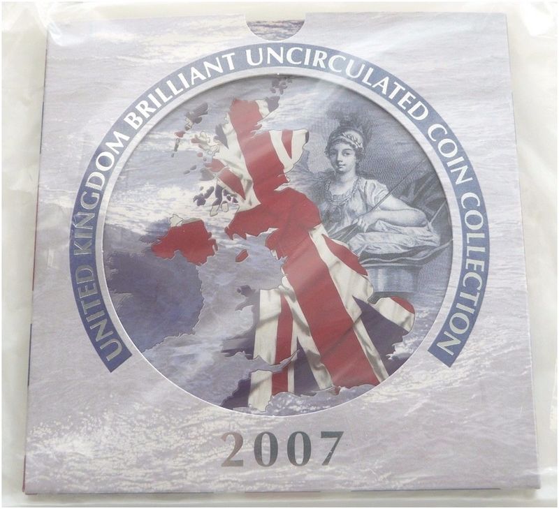 2007 Royal Mint Annual Brilliant Uncirculated 9 Coin Set Sealed