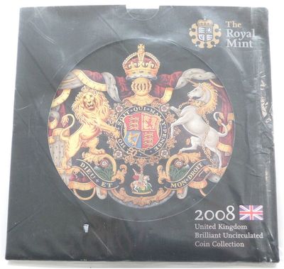 2008 Royal Mint Annual Brilliant Uncirculated 9 Coin Set Sealed