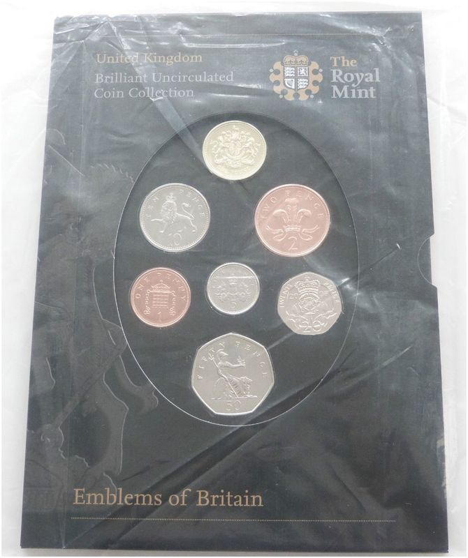 2008 Emblems of Britain Brilliant Uncirculated 7 Coin Set Sealed