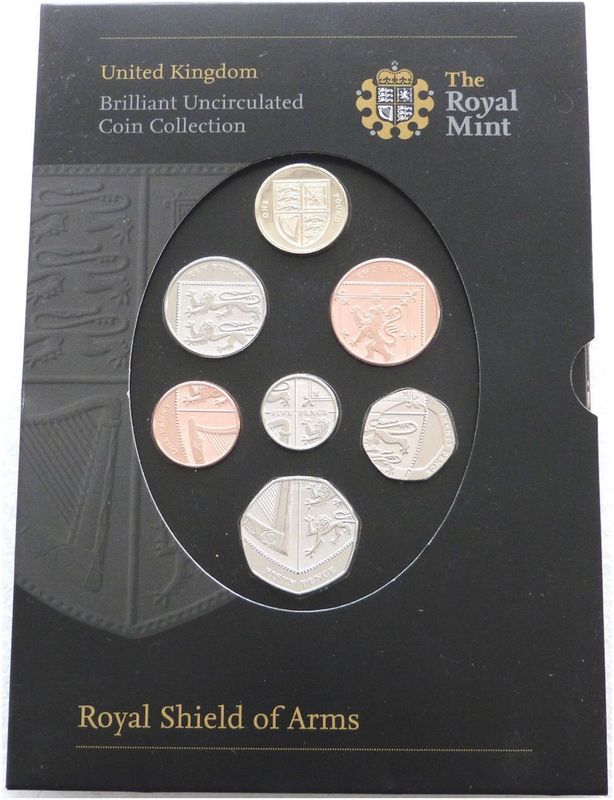 2008 Royal Shield of Arms Brilliant Uncirculated 7 Coin Set