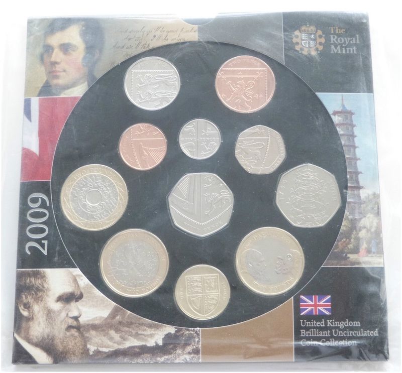 2009 Royal Mint Annual Brilliant Uncirculated 11 Coin Set Sealed 2009 Royal Mint Annual Brilliant Uncirculated 11 Coin Set Sealed