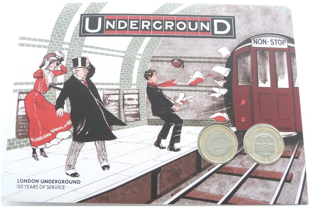 2013 London Underground £2 Brilliant Uncirculated 2 Coin Set Folder