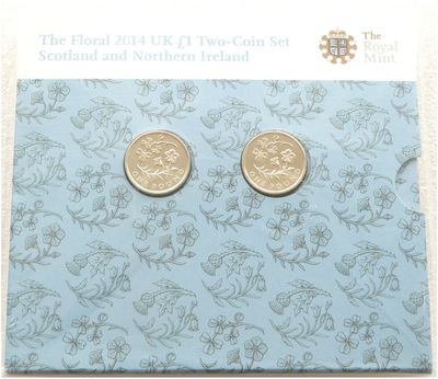 2014 British Floral Scotland Northern Ireland £1 Brilliant Uncirculated 2 Coin Set Mint Error 2014 British Floral Scotland Northern Ireland £1 Brilliant Uncirculated 2 Coin Set Mint Error
