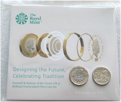 2016 - 2017 Farewell and Nations of the Crown Privy £1 Brilliant Uncirculated 2 Coin Set - Issue 9,714