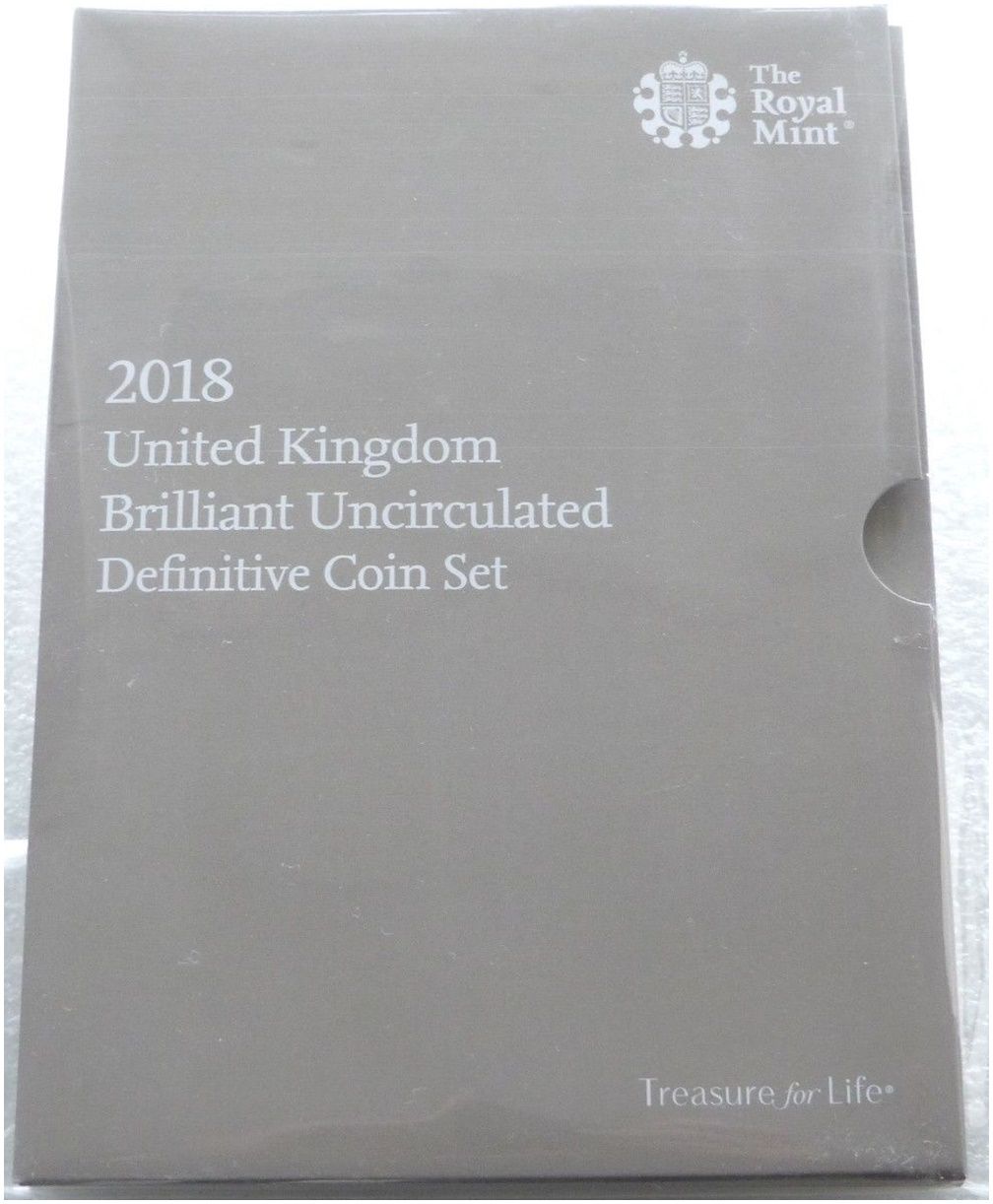 2018 Royal Mint Annual Definitive Brilliant Uncirculated 8 Coin Set Sealed