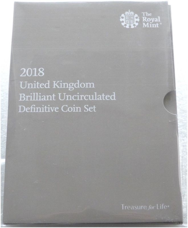 2018 Royal Mint Annual Definitive Brilliant Uncirculated 8 Coin Set Sealed