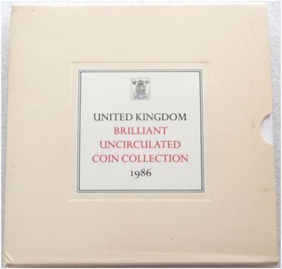 1986 Royal Mint Annual Brilliant Uncirculated 8 Coin Set