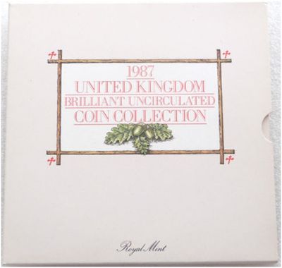 1987 Royal Mint Annual Brilliant Uncirculated 7 Coin Set