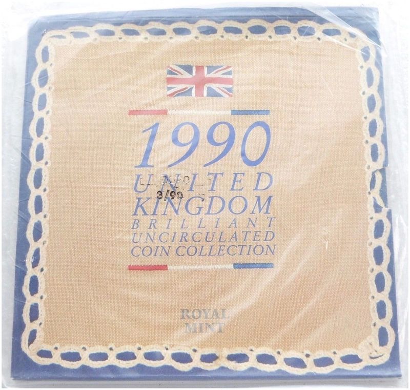 1990 Royal Mint Annual Brilliant Uncirculated 8 Coin Set Sealed