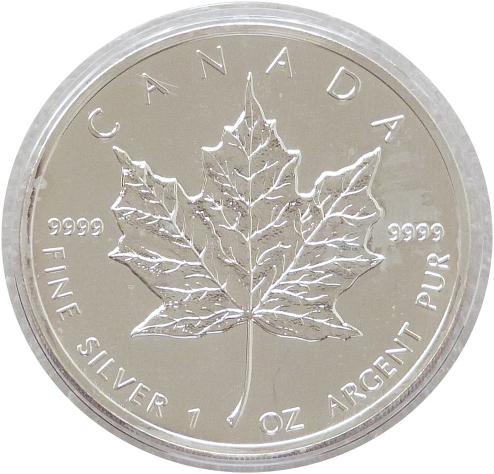 1991 Canada Maple Leaf $5 Silver 1oz Coin 1991 Canada Maple Leaf $5 Silver 1oz Coin