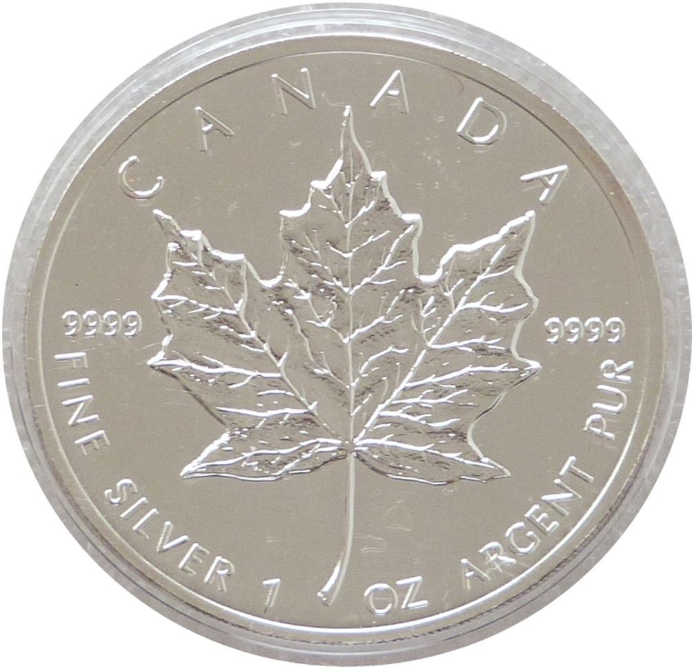 1993 Canada Maple Leaf $5 Silver 1oz Coin 1993 Canada Maple Leaf $5 Silver 1oz Coin