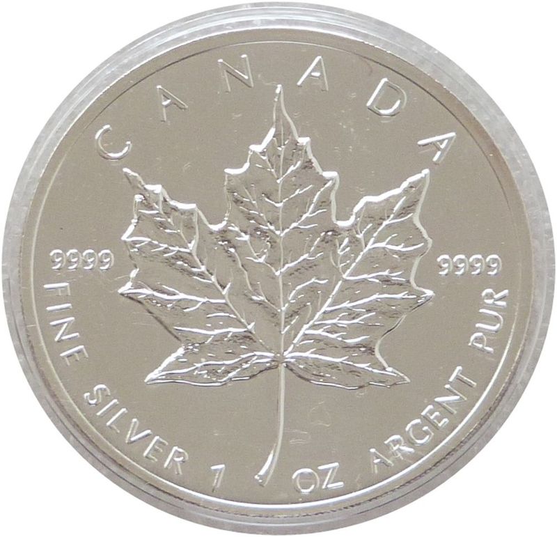 1993 Canada Maple Leaf $5 Silver 1oz Coin