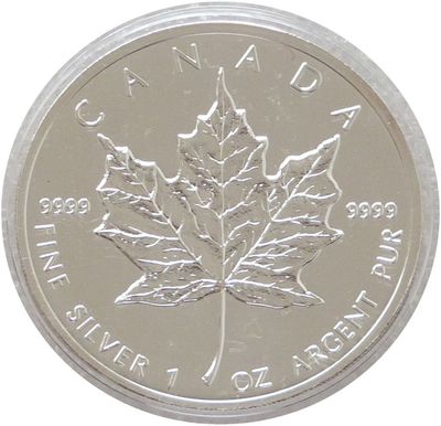 1993 Canada Maple Leaf $5 Silver 1oz Coin 1993 Canada Maple Leaf $5 Silver 1oz Coin