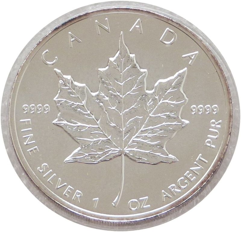1995 Canada Maple Leaf $5 Silver 1oz Coin