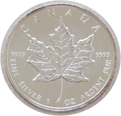 1995 Canada Maple Leaf $5 Silver 1oz Coin 1995 Canada Maple Leaf $5 Silver 1oz Coin