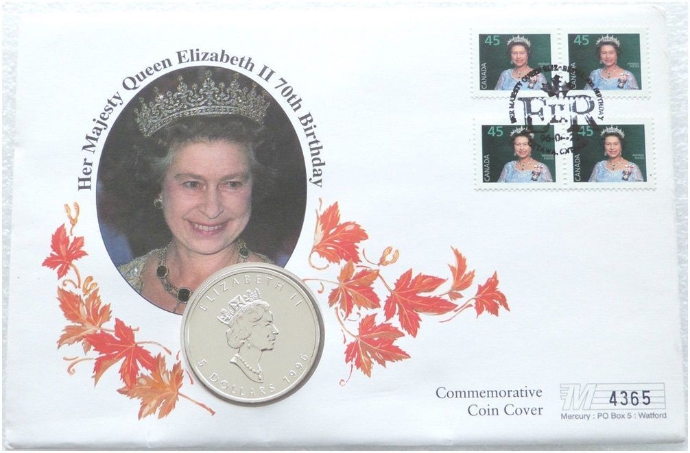 1996 Canada Maple Leaf $5 Silver 1oz Coin First Day Cover 1996 Canada Maple Leaf $5 Silver 1oz Coin First Day Cover
