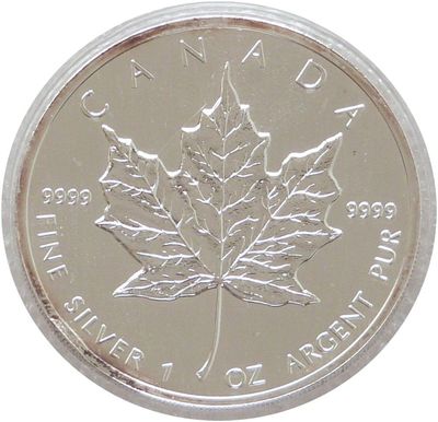 1996 Canada Maple Leaf $5 Silver 1oz Coin 1996 Canada Maple Leaf $5 Silver 1oz Coin