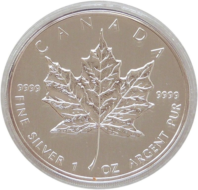 1997 Canada Maple Leaf $5 Silver 1oz Coin