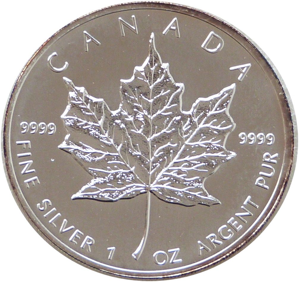 1998 Canada Maple Leaf $5 Silver 1oz Coin 1998 Canada Maple Leaf $5 Silver 1oz Coin
